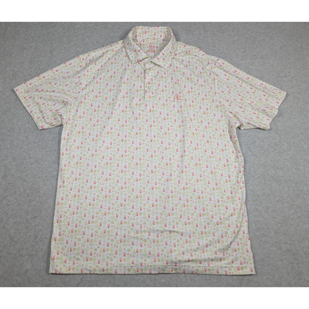 Rhoback Men Shirt XL Polo September‎ Cocktail Short Sleeve Performance Stretch